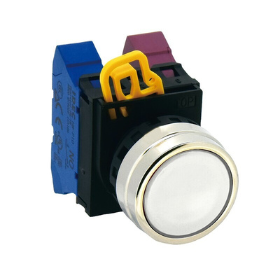 Idec YW4B Series White Maintained Push Button Head, 22mm Cutout, IP65