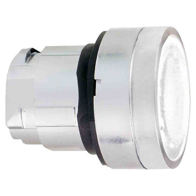 Schneider Electric Harmony XB4 Series White Momentary Push Button Head, 22mm Cutout