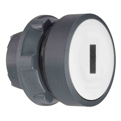 Schneider Electric Harmony XB5 Series White Momentary Push Button Head, 22mm Cutout
