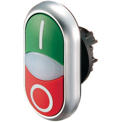 Eaton RMQ Titan M22 Series Green, Red Momentary Push Button Head, 22.5mm Cutout