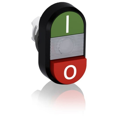 ABB MPD15 Series Green, Red Momentary Push Button, 22mm Cutout