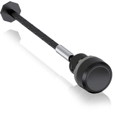 ABB KPR3 Series Black Momentary Push Button Head, 22.5mm Cutout