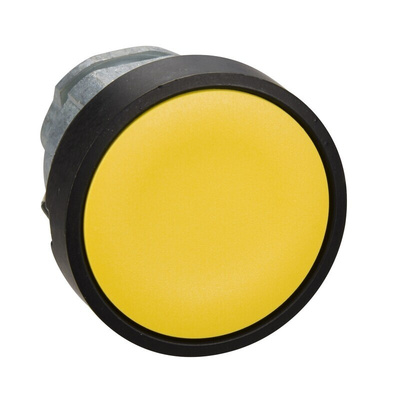 Schneider Electric Harmony XB5 Series Yellow Spring Return Push Button Head, 22mm Cutout, IP66, IP67, IP69(IP69K)