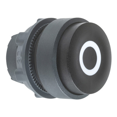 Schneider Electric Harmony XB5 Series Black Spring Return Push Button Head, 22mm Cutout, IP66, IP67, IP69(IP69K)