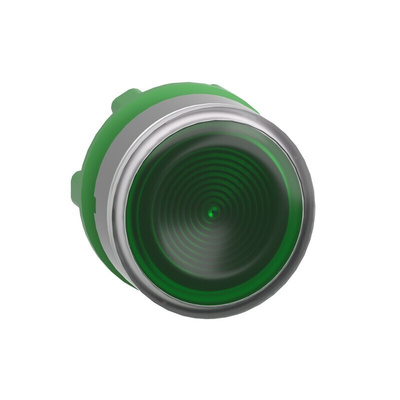 Schneider Electric Harmony XB5 Series Green Illuminated Spring Return Push Button Head, 22mm Cutout, IP66, IP67