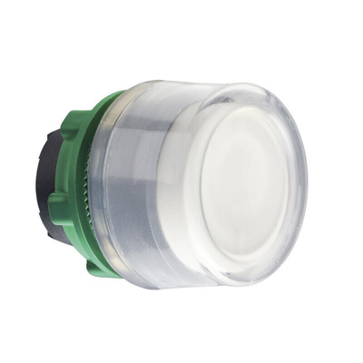 Schneider Electric Harmony XB5 Series White Illuminated Spring Return Push Button Head, 22mm Cutout, IP66, IP67
