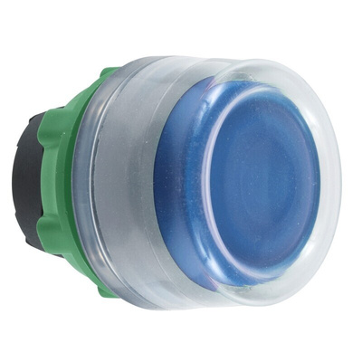 Schneider Electric Harmony XB5 Series Blue Illuminated Spring Return Push Button Head, 22mm Cutout, IP66, IP67