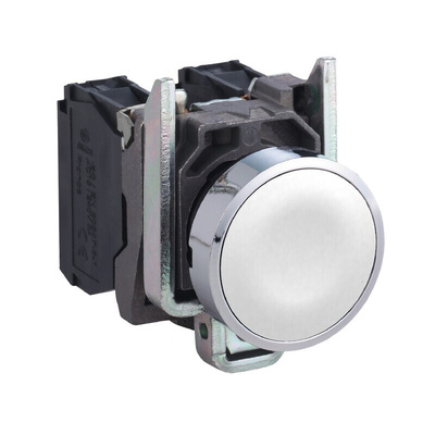 Schneider Electric Harmony XB5 Series White Illuminated Push Button Head, 22mm Cutout