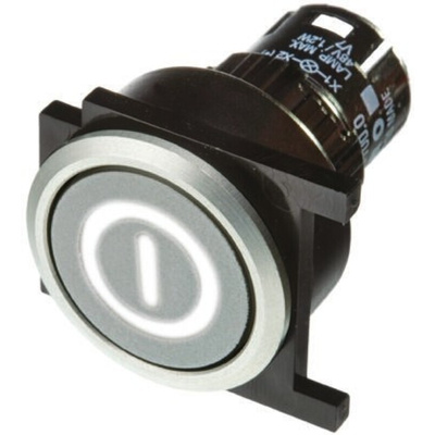 EAO Silver Latching Push Button Head, IP65