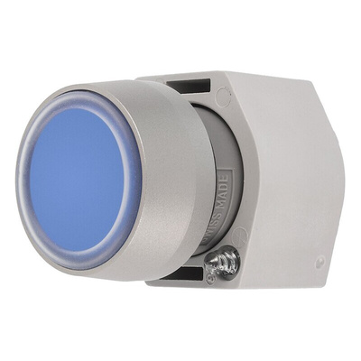 EAO Blue Momentary Push Button Head, IP65