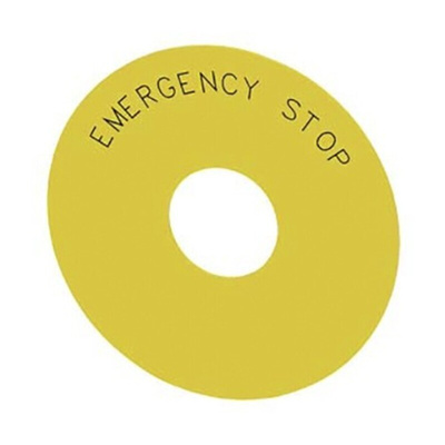 Siemens Backing Plate for Use with Emergency Stop Mushroom Push Button, Emergency Stop