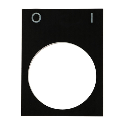 RS PRO Legend Plate for Use with Ptec Push Button, O - I