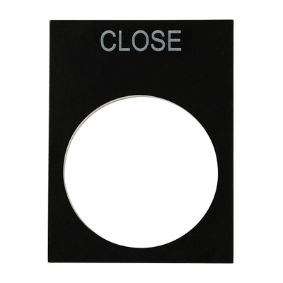RS PRO Legend Plate for Use with Ptec Push Button, Close