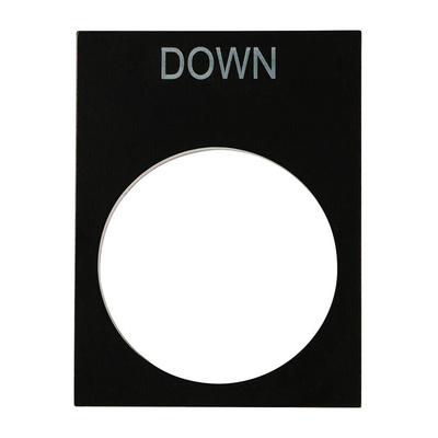 RS PRO Legend Plate for Use with Ptec Push Button, Down