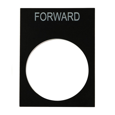 RS PRO Legend Plate for Use with Ptec Push Button, Forward