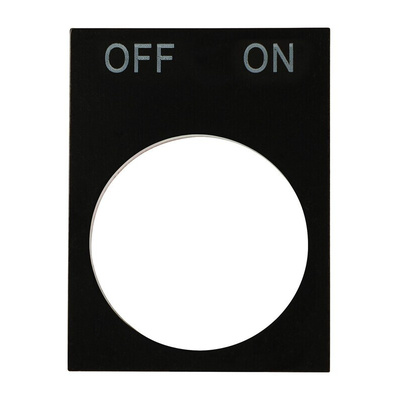 RS PRO Legend Plate for Use with Ptec Push Button, Off - On