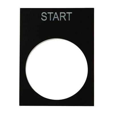 RS PRO Legend Plate for Use with Ptec Push Button, Start