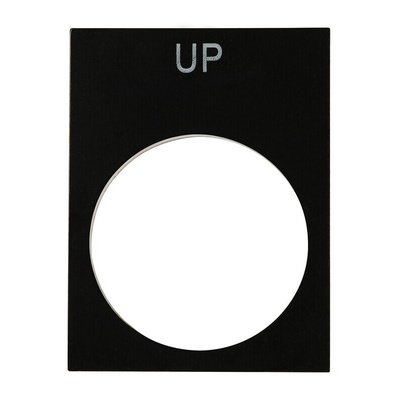 RS PRO Legend Plate for Use with Ptec Push Button, Up