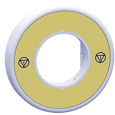 Schneider Electric Illuminated Unmarked Legend Ring for Use with Emergency Stop Mushroom Head Push-Button, EN ISO 13850