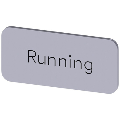 Siemens Labeling plate, Running