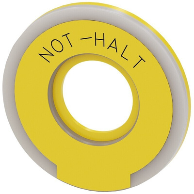Siemens EMERGENCY STOP backing plate, Not - Halt