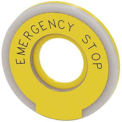Siemens EMERGENCY STOP backing plate, Emergency Stop
