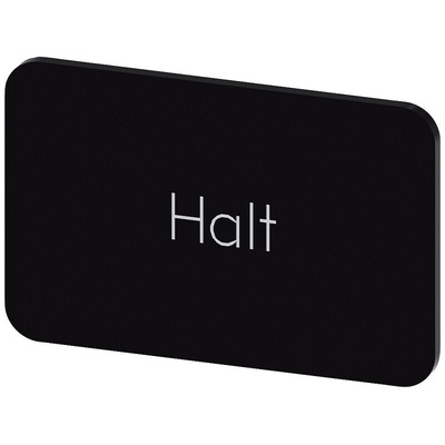 Siemens Labeling plate, Halt