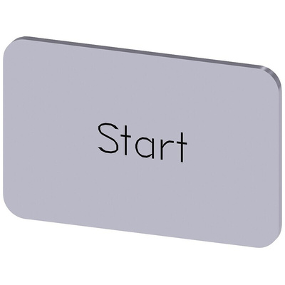 Siemens Labeling plate, Start