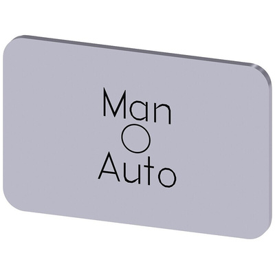 Siemens Labeling plate, Man - O - Auto