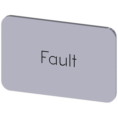 Siemens Labeling plate, Fault