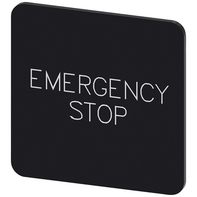 Siemens Labeling plate, Emergency Stop