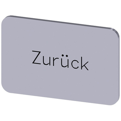 Siemens Labeling plate, Zurück