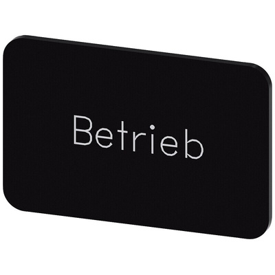 Siemens Labeling plate, Betrieb
