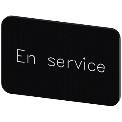 Siemens Labeling plate, En service