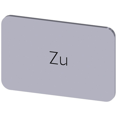 Siemens Labeling plate, Zu