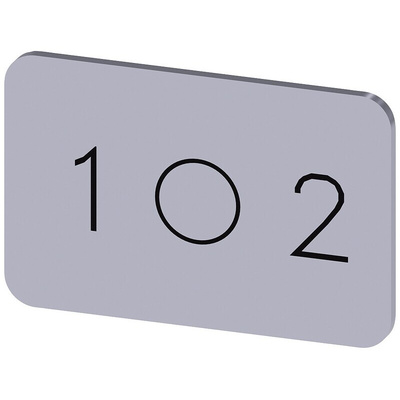Siemens Labeling plate, 1 - O - 2