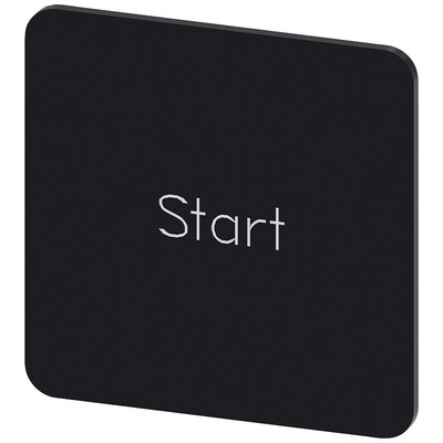 Siemens Labeling plate, Start