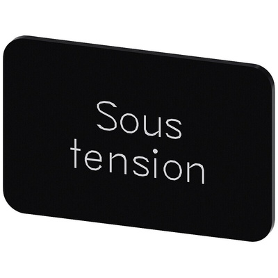 Siemens Labeling plate, Sous Tension