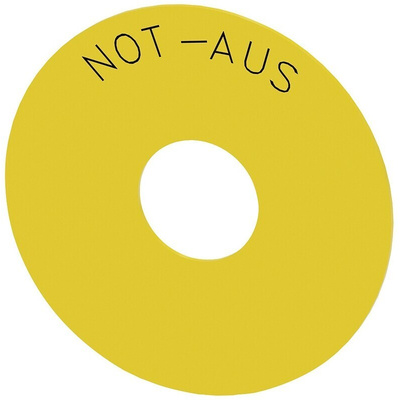 Siemens EMERGENCY STOP backing plate, Not - Aus