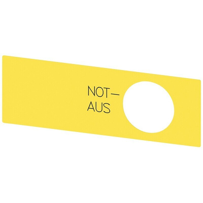 Siemens Labeling plate, Not - Aus