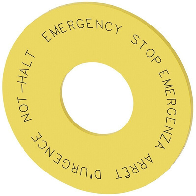 Siemens EMERGENCY STOP plate, Arrêt d'urgence - Emergency Stop - Emergenza - Not Halt