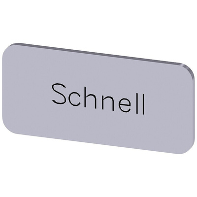 Siemens Labeling plate, Schnell