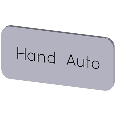 Siemens Labeling plate, Hand - Auto