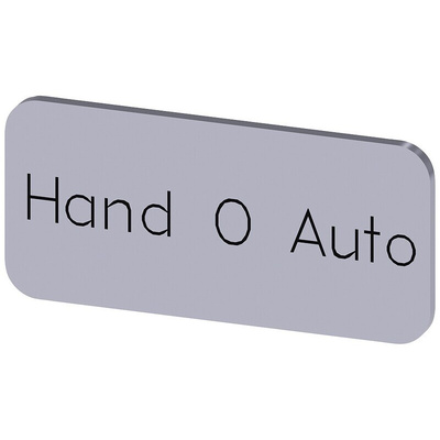 Siemens Labeling plate, Hand - O - Auto