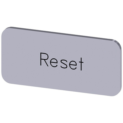 Siemens Labeling plate, Reset