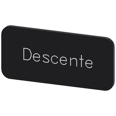Siemens Labeling plate, Descente