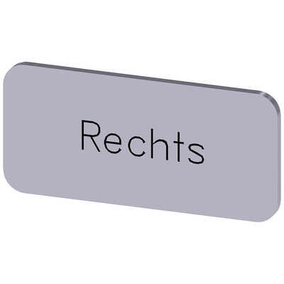 Siemens Labeling plate, Rechts