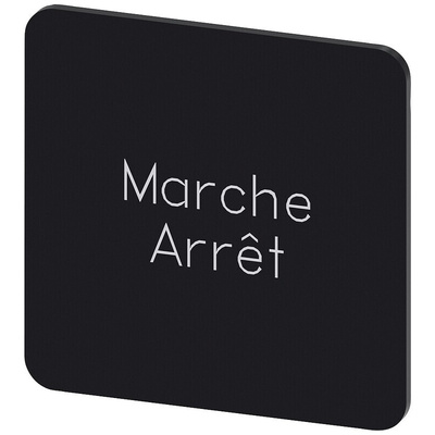 Siemens Labeling plate, Marche Arrêt