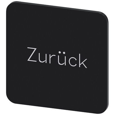 Siemens Labeling plate, Zurück