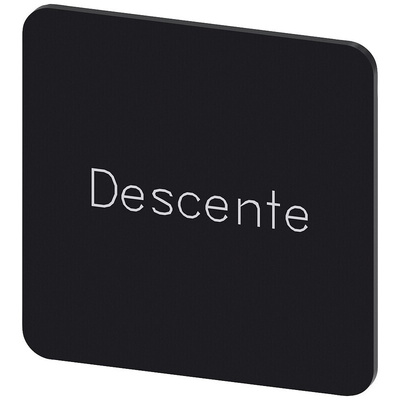 Siemens Labeling plate, Descente